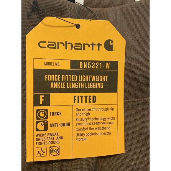 Carhartt Women’s Force Fitted Lightweight Utility Legging Olive Green XS NWT NEW - Picture 14 of 16